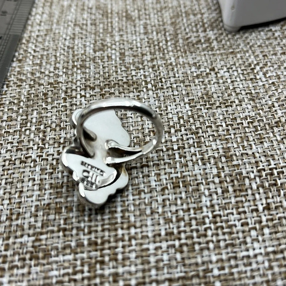 💍 Vintage CII Mexico Sterling Silver Blue Lace Agate Ring - Size 7, 10.5g - Picture 13 of 15